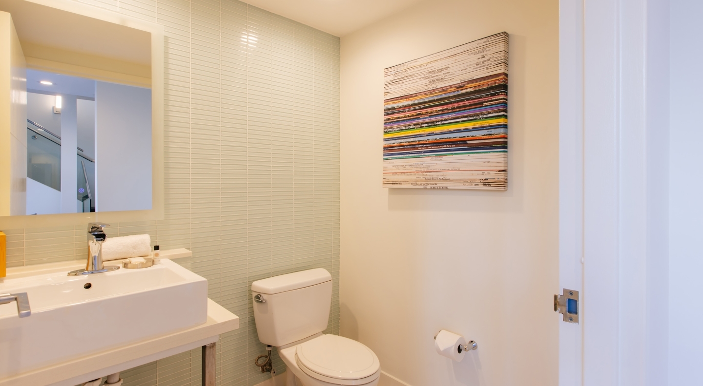 Lower floor Half Bath | Bi-Level Loft